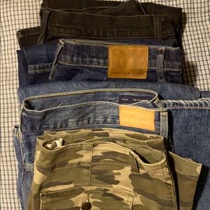 4 items - 1 price (3 jeans & 1 knee length skirt)